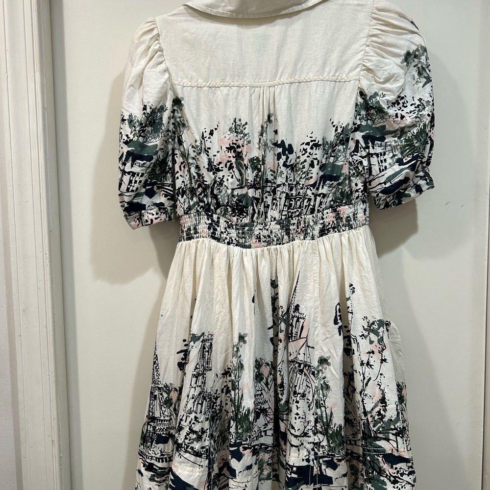 Maeve Black and Cream Printed Mini Dress - Picture 2 of 9